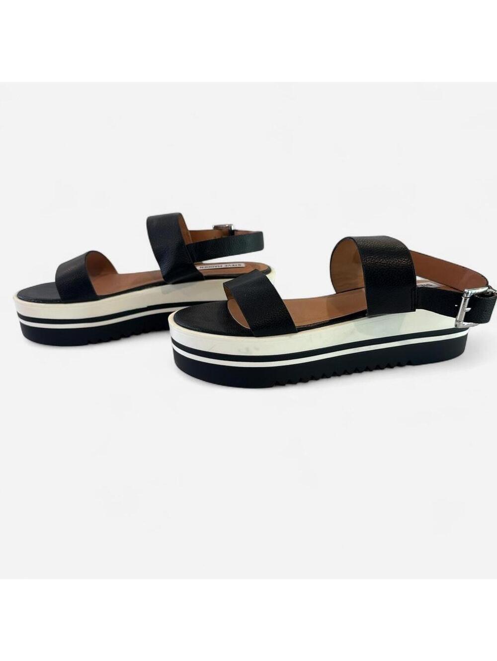 Steve Madden Adora Black Platform Sandals Size 9M